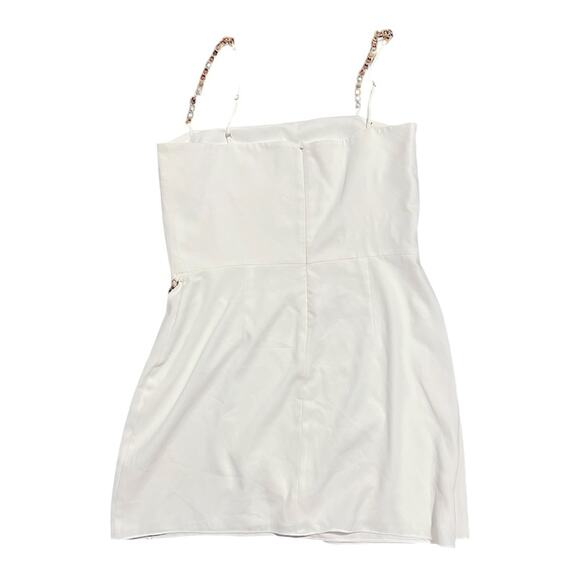 Amanda Uprichard Revolve Mini Asymmetrical Stilla Wrap Dress Chain Size Large - Picture 5 of 8
